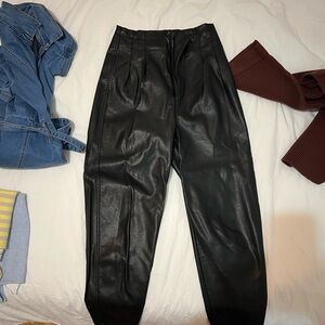 Free People Black Cropped Pants